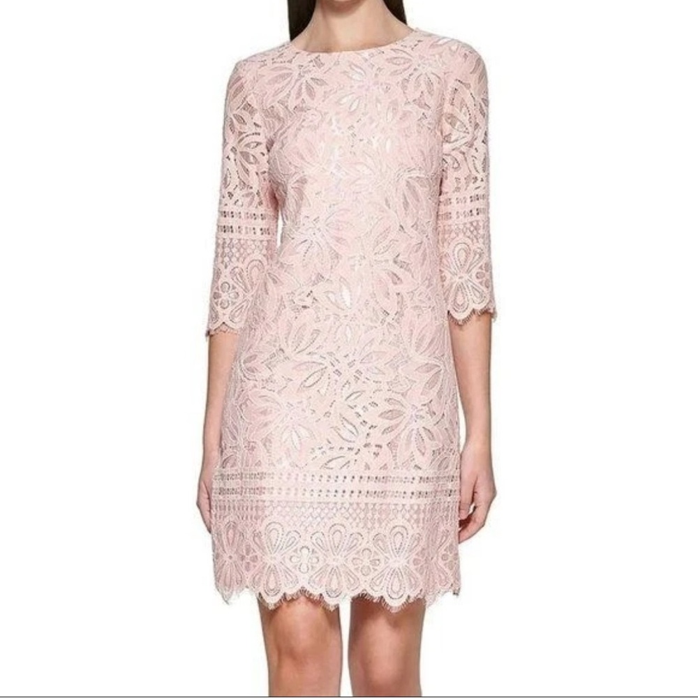 Kensie Pink Lace Dress NWT
